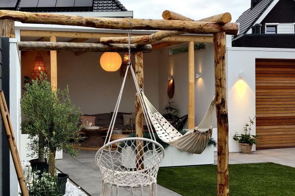 Hangmat Ibiza, Ibizastijl tuin, tuinplan